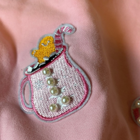 Lola + The Boys Pink Sweatshirt with Holiday Appliques - Picture 4 of 5